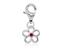 Cute Flower Shape Silver Charms CH-71